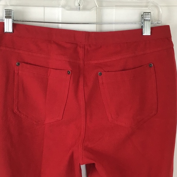 Vera Wang Cropped Capri Pants Size M Red NWT - Picture 4 of 7